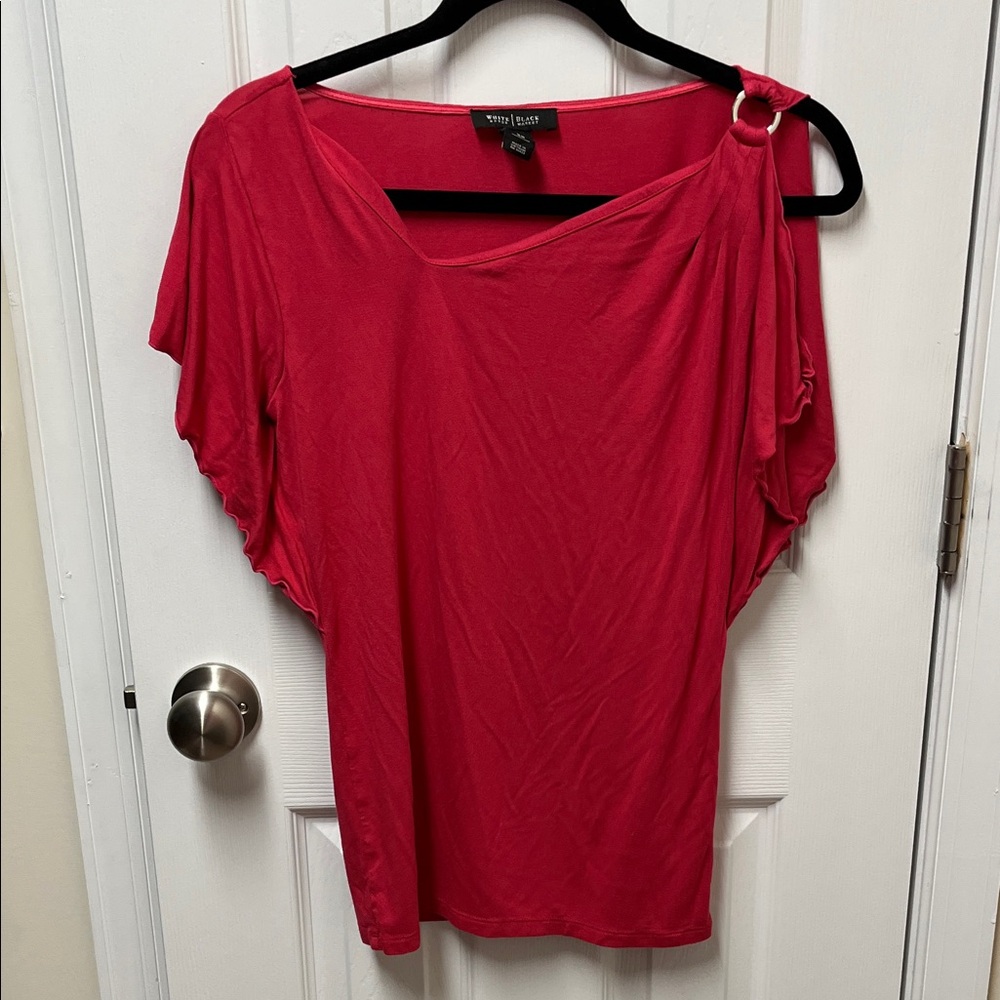 White House Black Market Vibrant Pink Fuchsia Blouse